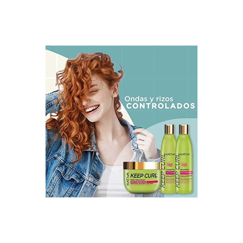 KATIVA Keep Curl Champú para Cabello Rizado 250 ml con