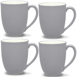 Noritake Colorwave Extra-Large Mug, 18 oz, Set of 4 in Grey/Slate.,