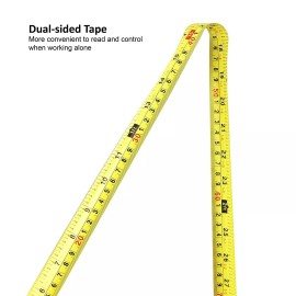 MULWARK 26Ft Measuring Tape Measure Inch Metric Scale Both-Side Metal Blade Magnetic Tip