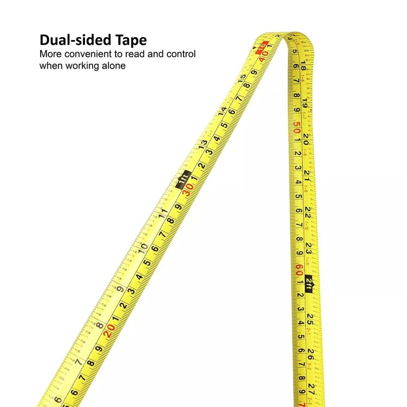 MULWARK 26Ft Measuring Tape Measure Inch Metric Scale Both-Side Metal