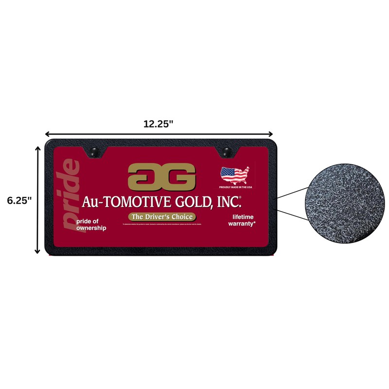 Au-TOMOTIVE GOLD, INC. Blank 2-Hole Thin Stainless Steel License Plate