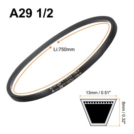sourcing map 2pcs A29 1/2 Wrapped Rubber Belt, A-Section V Belt 31.5" Outside Circumference x 0.51" Width x 0.32" Thick, Industrial Power Transmission Belt