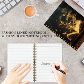 OTKBD Gold Butterfly Book Lover Notebook, Reading Journals for Book Lovers, Dark Academia Butterfly Aesthetic Notebook, Bookish Gifts for Women, Reader Librarian Gifts, 5.5x8.3 Inch