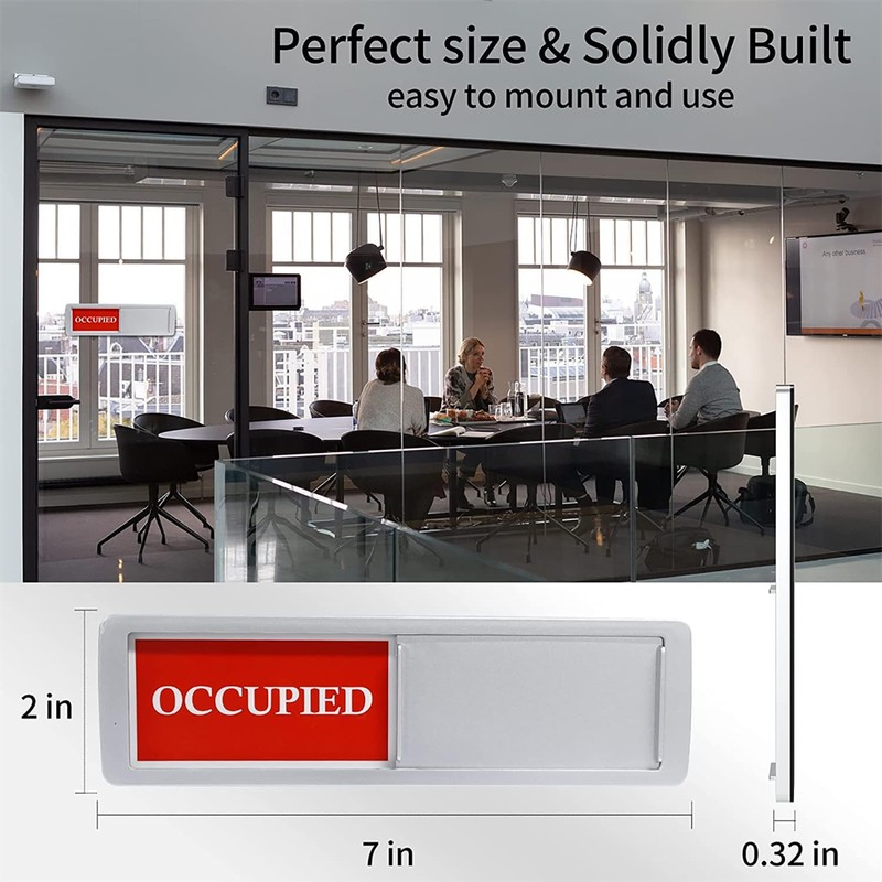 Privacy Sign 2pcs, Vacant Occupied Door Sign for Home Office