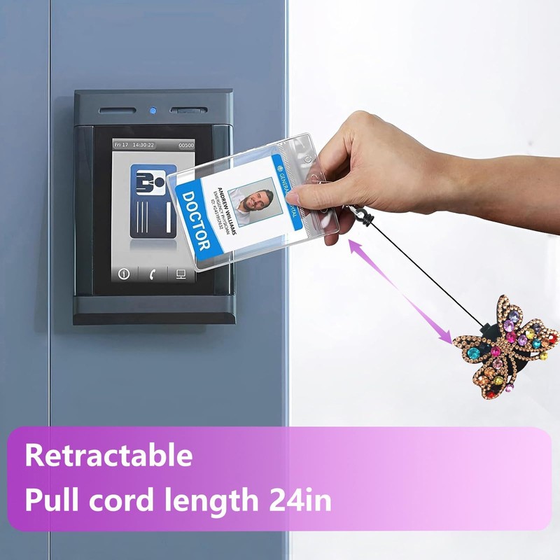 Retractable Badge Holders with Fun Designs - Adjustable ID Card