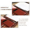 NEWYES 3 Ring Binder Portfolio Organizer,Zippered Padfolio with Pocket,Professional Leather