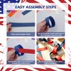 Red White Blue Paper Chain Strips, 300pcs 1 x 8