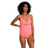 La Blanca Women's Island Goddess Cross Front Keyhole One Piece