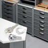 Silver Universal Toolbox Lock, Cabinet Cam Lock, 180° Rotation Unlocking,