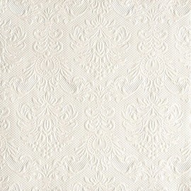Ambiente Serviettes Elegance Pearl White White Wedding/Baptism Embossed Dinner Party Approximately 40 x 40