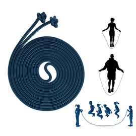 Megaraise 16ft Adjustable Long Jump Rope, Durable Skipping Rope for Kid & Adult, Outdoor Team Game, School Sport, Playground, Family Party Activities, Practice Double Dutch Skills (Blue Wave, 0.5lb)