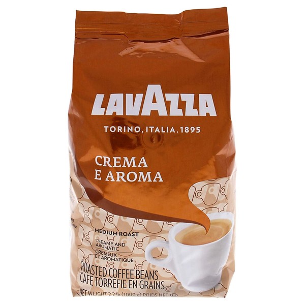 Lavazza Crema E Aroma Coffee Beans 2.2-Pound Bag (Pack Of 6)