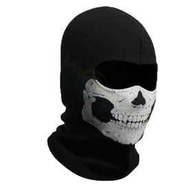 Balaclava Skull Ski Mask Creepy Skull Balaclava Tactical Hood Mask Ghost Skeleton Anti-UV Bandana Scarf Motorcycle Cycling Balaclava Face Mask Summer Cooling Neck Gaiter Men Women Skull Ski Scarf