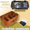 IXIGER Bamboo storage box with metal stand. Compact stash box