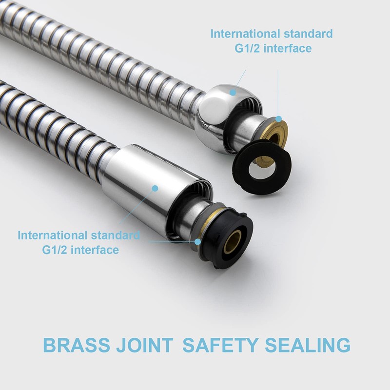 OFFO Stainless Steel Replacement High Pressure Extra Long Shower Hose,