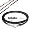 Leather Necklace Cord with Clasp, 16inch-24inch Braided Rope Necklace for