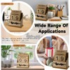 Sekonow Wooden Block Perpetual Calendar for Desk, Wood Desktop Month