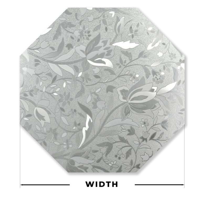 Autotech Park Precut Floral Octagon Window Film Shade, Self Adhesive