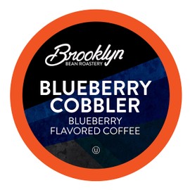 Brooklyn Beans Blueberry Cobbler Coffee Pods, Flavored Gourmet Pack, 40 Count - Compatible with Keurig 2.0 K Cup Brewers - Premium Quality, Rich and Smooth Taste, Single Serve Pods