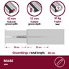 1 x Pair of Runners for Drawers – Smooth and