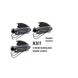 about the condition 3 Sunglass Visor Clip Sunglasses Eyeglass Holder Car Auto Reading Glasses Grey