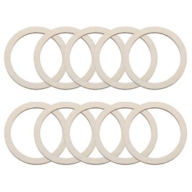 MECCANIXITY 2 Inch Unfinished Wood Rings Natural Wooden Ring Circle Flat Round Shape Ornaments Wooden Slices for Frames, DIY Crafting Projects, Painting, Home Decor, 10Pcs