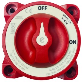 Blue Sea 9003E Systems 350 Amp E-Series Battery Switch Marine On/Off AFD Red