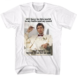 Scarface Break White Adult T-Shirt Tee