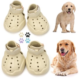 SCHIB Zapatos para Perros, Zapatos Antideslizantes para Perros con Tiras Reflectantes, Zapatos y Protectores para Las Patas, Adecuados para Exteriores en Carreteras Calientes(4pcs)