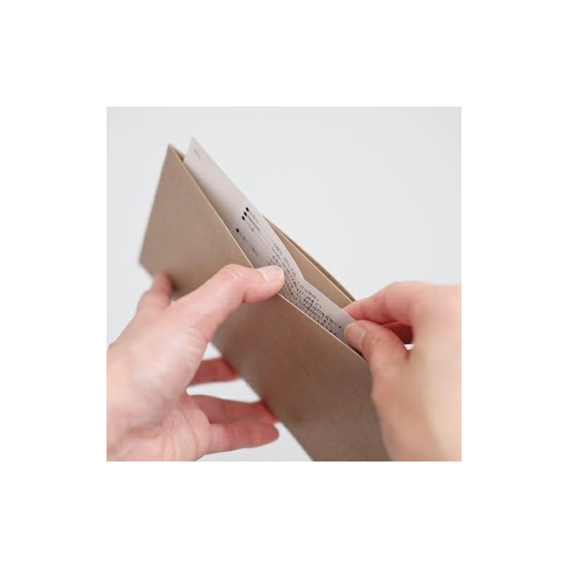 [Wrinkles] Flat Wallet, Japanese Paper (Black), Black