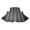 BOLTRY Automobile Carbon Fiber Print Chrome Door Window Pillar Post