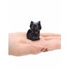 JSDDE Black Obsidian Crystal Cat Figurine for Cat Lovers Cute