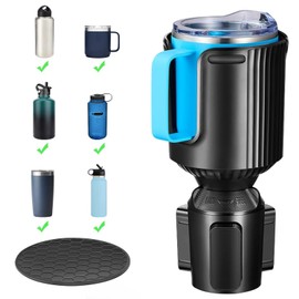 Cup Holder Expander, Expandable Auto Drinks Holders, Adjustable & Detachable Base, 6 to 10cm Extendable Stable Stand for Small Medium Large Water Bottles