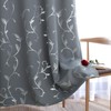 BUHUA Striped Wave Vine Print Blackout Curtains Thermal Insulated Grommet