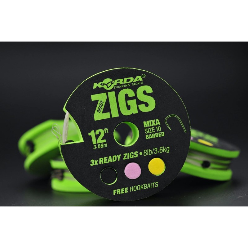 Korda Ready Zig B 12ft Rigs Barbless