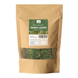 Diyon's Whole Dried Mango Leaves, 1.7oz (50g) Whole Leaf,100% All Naturally Dried - From Sri Lanka | Premium Wildcrafted Quality | Packed In a Kraft Stand Up Resealable Pouch.