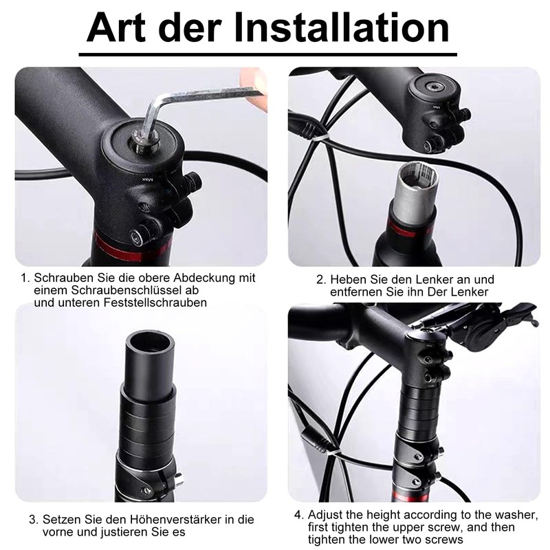 Handlebar Riser Bicycle, Bicycle Handlebar Riser with Hex Keys, Bicycle
