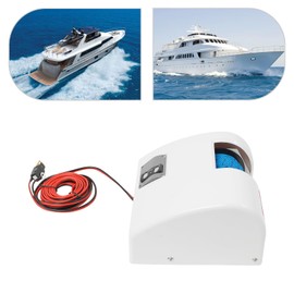YIPONYT 25LBS Electric Boat Anchor Winch, Marine Electric Windlass, Saltwater Boat Windlass Kit with Remote Control &100-feet Pre-Wound Anchor Rope, 12V