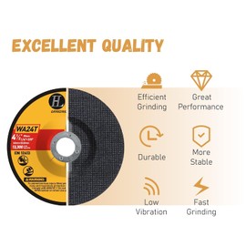 Grinding Wheels 4 1/2 inch Grinder Wheel for Metal & Stainless Steel,Grinding Disc for Angle Grinder 4-1/2'' x 1/4'' x 7/8'' - 25 Pack