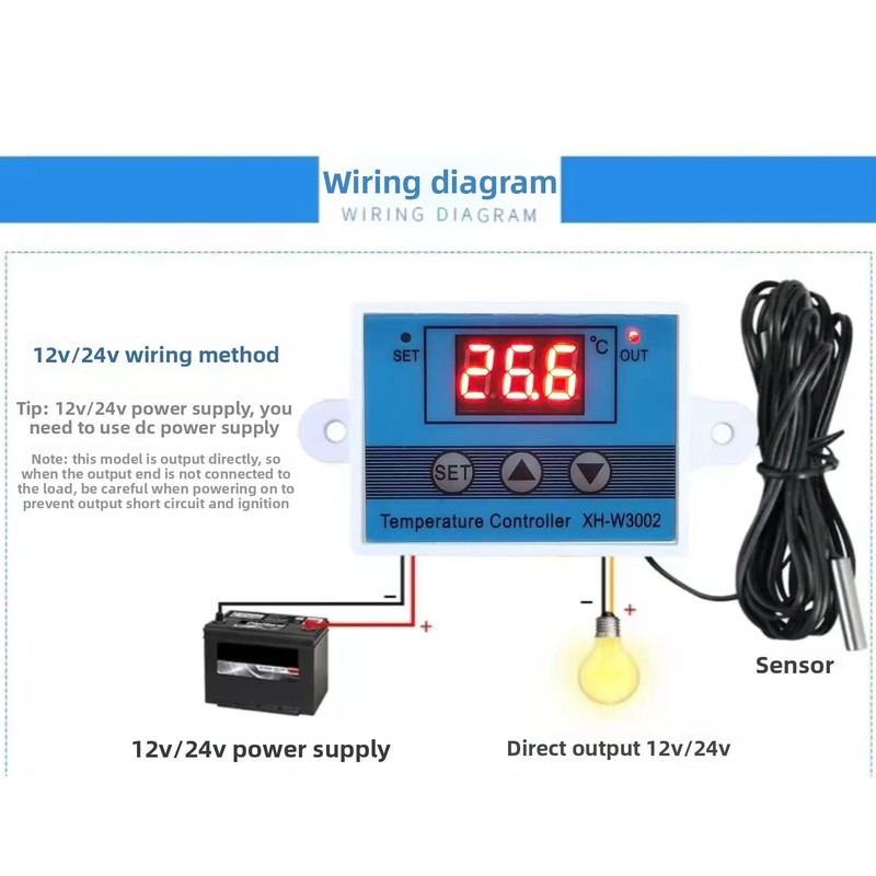 Digital LED Temperature Controller Module, XH-W3002 Digital Temperature Controller Switch