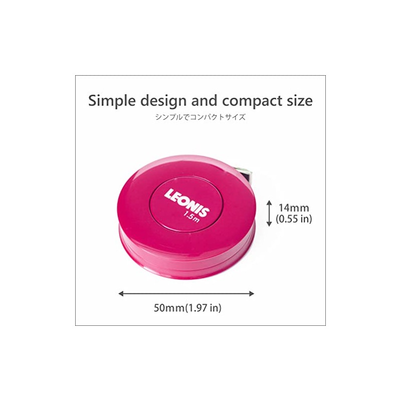 Leonis 91025 Spring Tape Measure 150 cm Purple