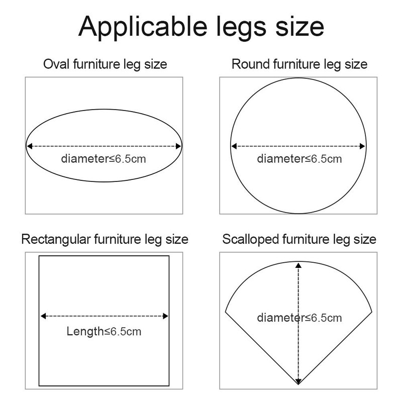 Uping Set of 4 Furniture Height, Elevate Table Height, Height