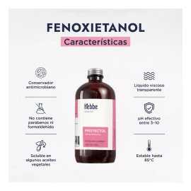 HEBBE COSMETICS CSVD8 Fenoxietanol Protectol Pe Co Conservante Cosmético 500 Ml