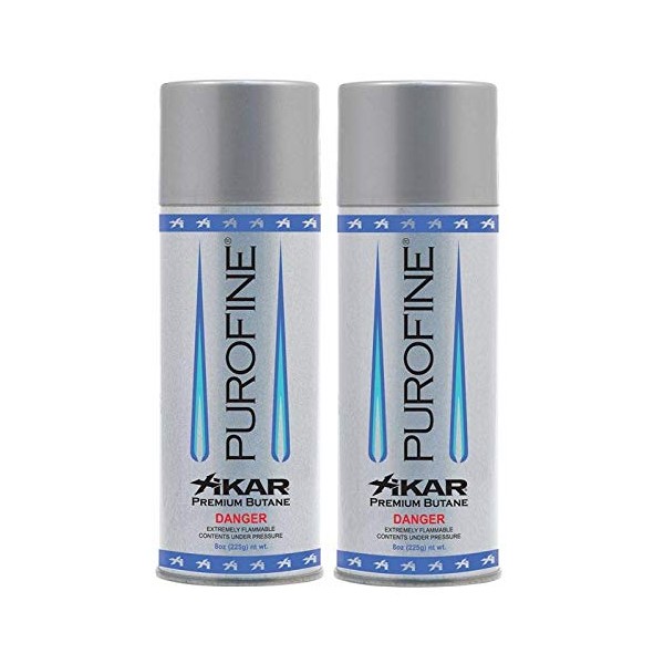 XIKAR PUROFINE Premium Butane Lighter Fuel Refill for Lighters, 8oz (Pack of 2)
