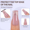 Misssix XBASICTIPS Uñas postizas francesas rosas, 150 unidades, largas y