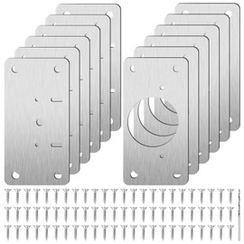 selizo Hinge Repair Plate, Cabinet Hinge Repair Plate with Screws, Kitchen Door Hinge Repair Plate, Stainless Steel Hinge Repair Kit for Kitchen Cupboard Wardrobe