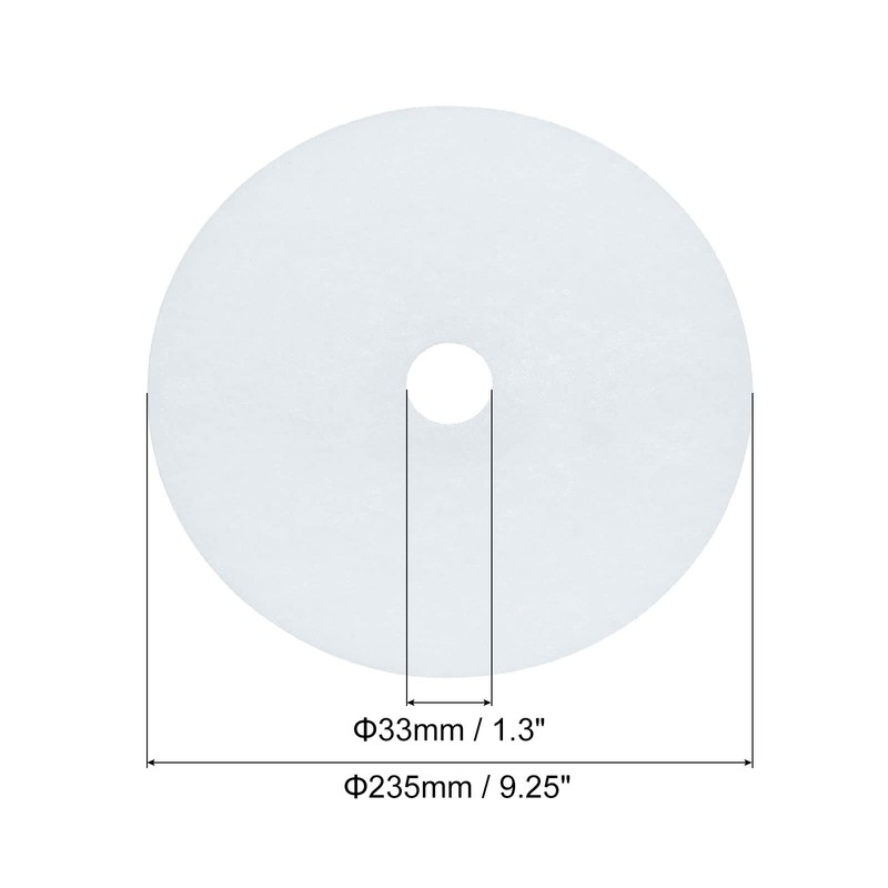 sourcing map Universal Cloth Dryer Exhaust Filter, Cotton 235x33mm White