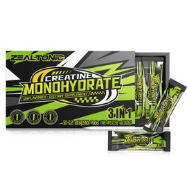 5000mg 99.9% Micronized Creatine Monohydrate Powder Stick Packs with 800mg of Taurine, and 200mg of L-theanine Supports Strength, Lean Muscle, & Recovery for Men & Women Creatine Packets 50 Servings