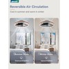 LEDIARY Low Profile Ceiling Fans with Lights, Flush Mount Modern