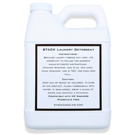 STACK Pure Grace Luxury Laundry Detergent - Premium Scented Laundry Detergent for HE & Standard Washers - Infused With Egyptian Musk and Patchouli - Dye Free Gentle & Effective Cleaning - 32 oz